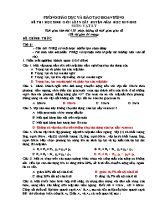 Đề thi chọn học sinh giỏi cấp huyện môn Vật lý Lớp 9 - Năm học 2017-2018 - Phòng giáo dục và đào tạo Đoan Hùng (Có đáp án)
